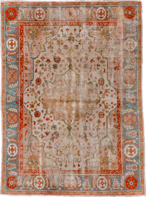 Antique Oushak Area Rug (7' x 9')